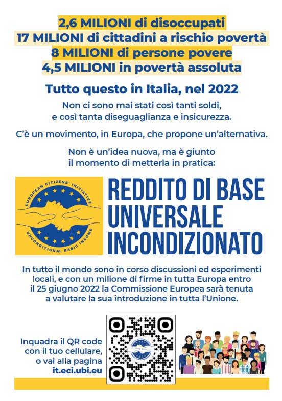 Reddito di Base Universale Incondizionato