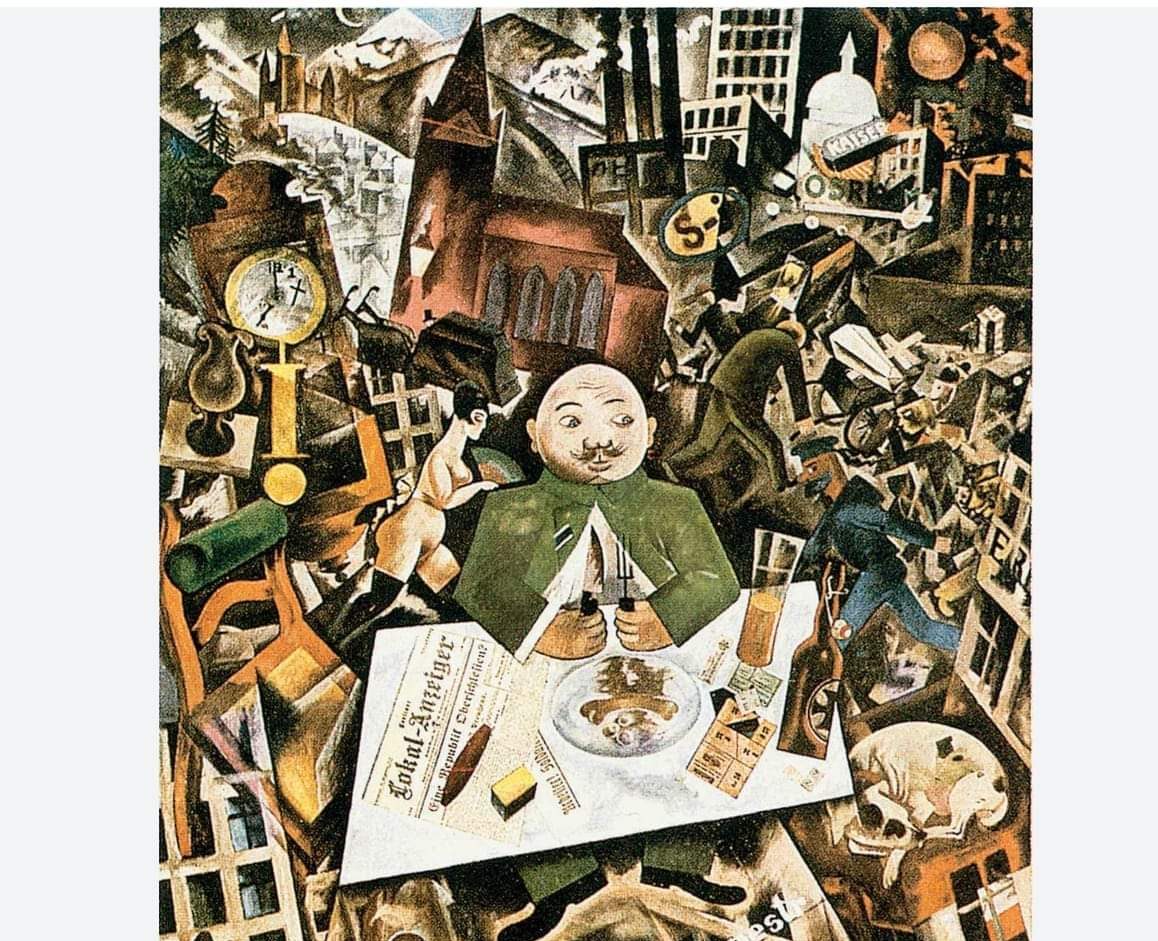 George Grosz, “Germany, a Winter’s Tale”, 1919 (particolare).
Immagine da MyDbook 
https://mydbook.giuntitvp.it/app/books/GIAC89_G8970105L/html/383 